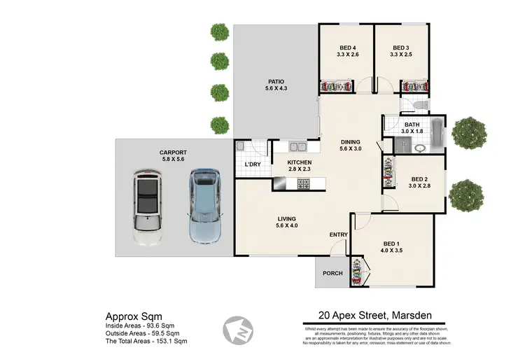 Floorplan of Homely house listing, 20 Apex Street, Marsden QLD 4132