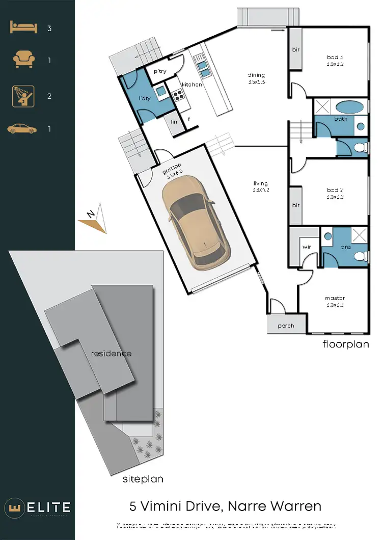 Floorplan of Homely house listing, 5 Vimini Drive, Narre Warren VIC 3805