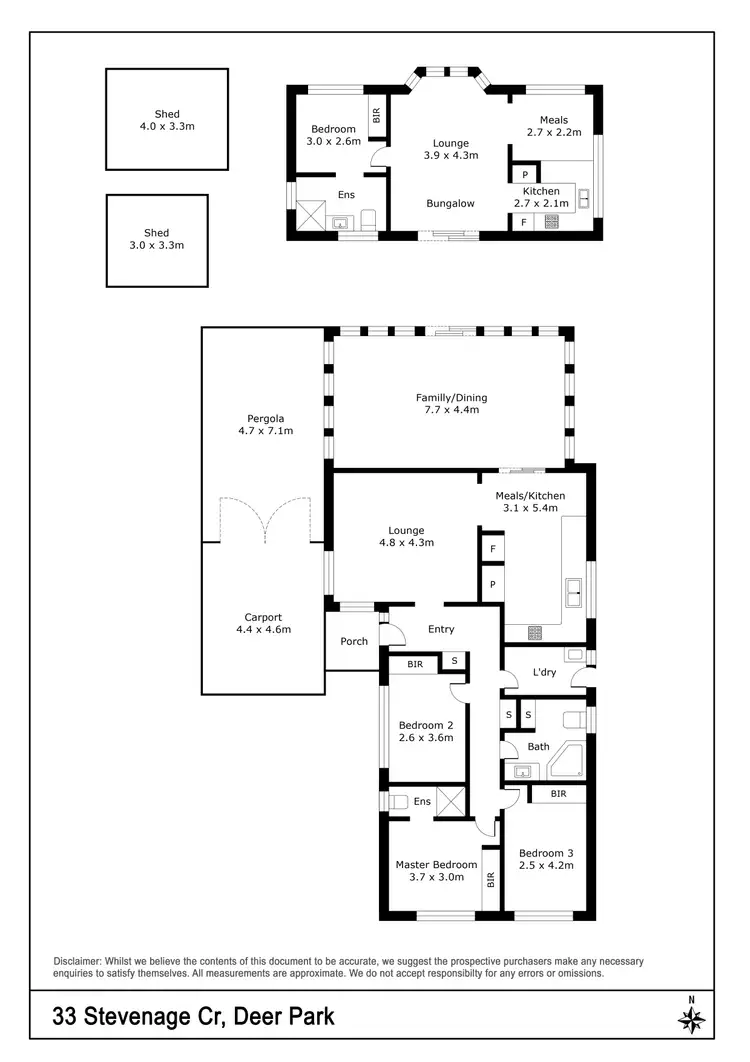 Floorplan of Homely house listing, 33 Stevenage Crescent, Deer Park VIC 3023