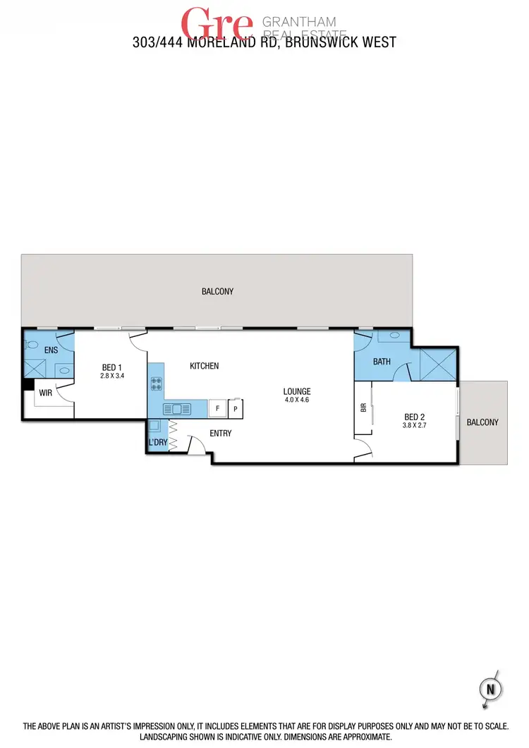 Floorplan of Homely apartment listing, 303/444 Moreland Rd, Brunswick West VIC 3055