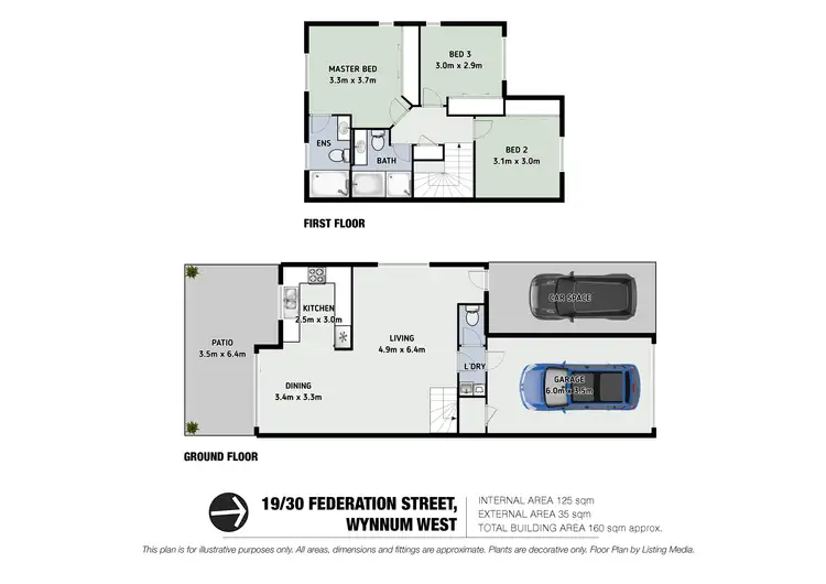 Floorplan of Homely unit listing, 19/30 Federation Street, Wynnum West QLD 4178