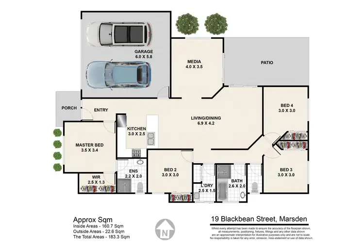 Floorplan of Homely house listing, 19 Blackbean Street, Marsden QLD 4132