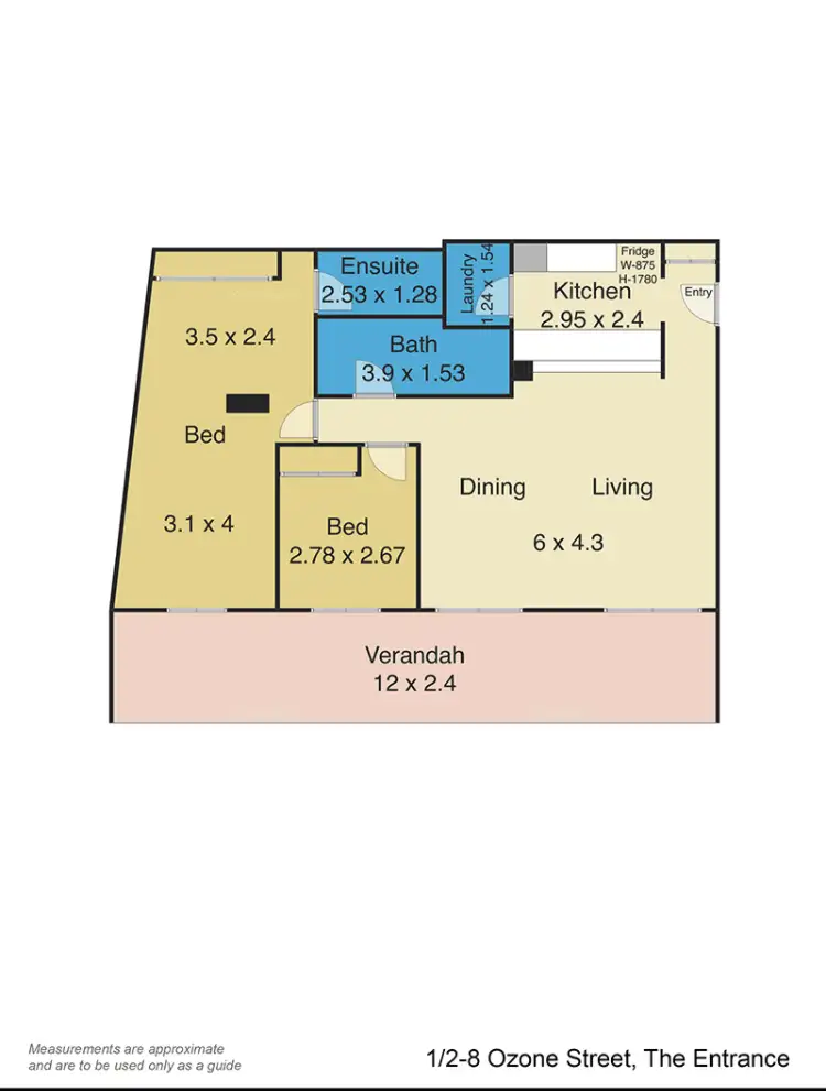 Floorplan of Homely apartment listing, 1/2-8 Ozone Street, The Entrance NSW 2261