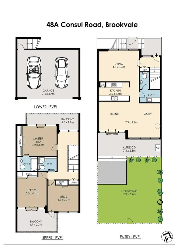 Floorplan of Homely townhouse listing, 57/48a Consul Road, Brookvale NSW 2100
