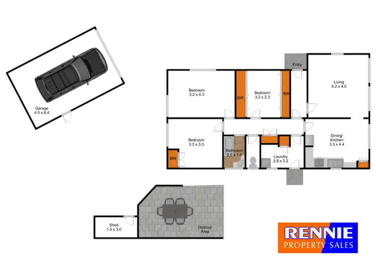 Floorplan of Homely house listing, 3 McInnes Crescent, Churchill VIC 3842