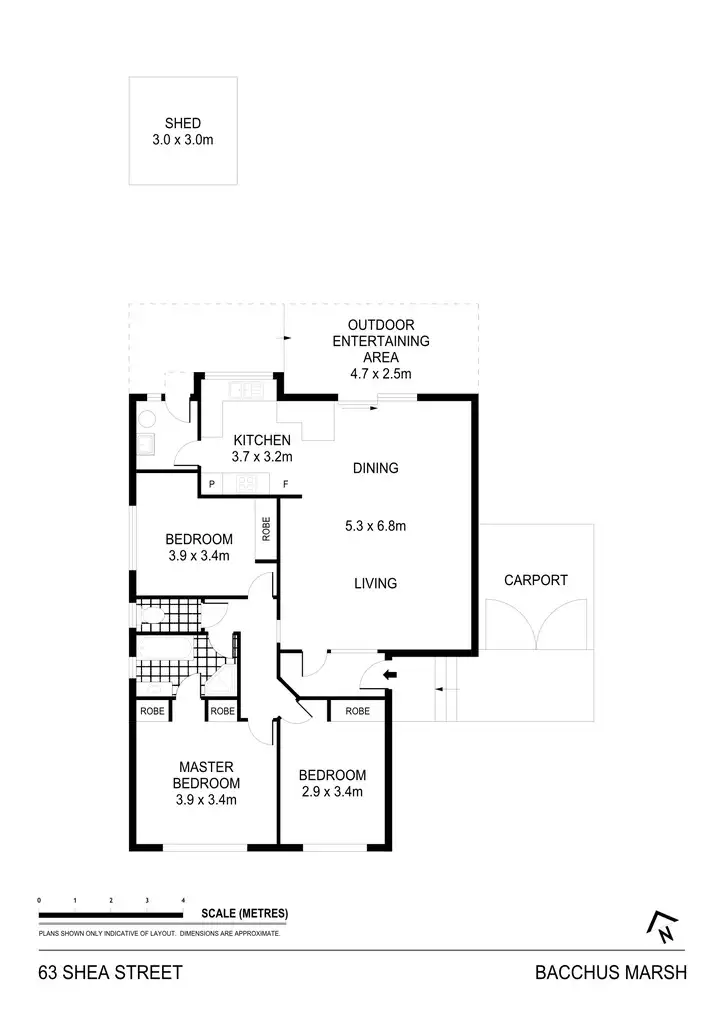 Floorplan of Homely house listing, 63 Shea Street, Bacchus Marsh VIC 3340