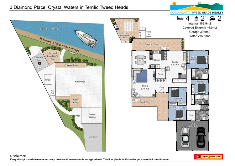 Floorplan of Homely house listing, 3 Diamond Place, Tweed Heads NSW 2485