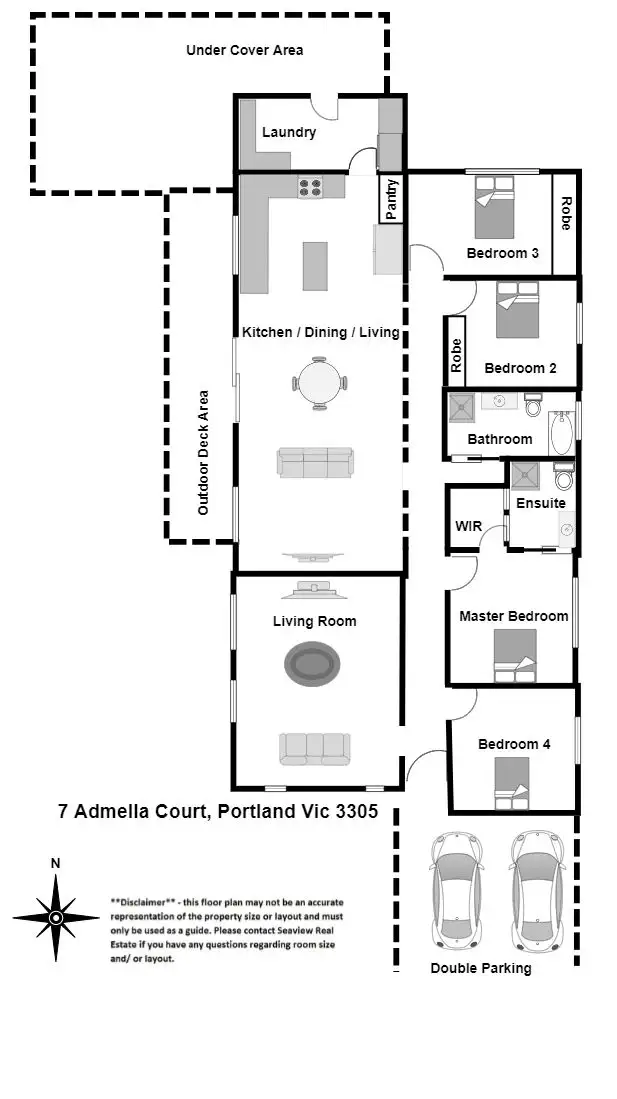 Floorplan of Homely house listing, 7 Admella Court, Portland VIC 3305