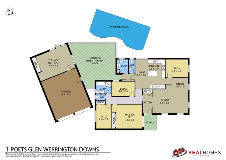 Floorplan of Homely house listing, 1 Poets Glen, Werrington Downs NSW 2747