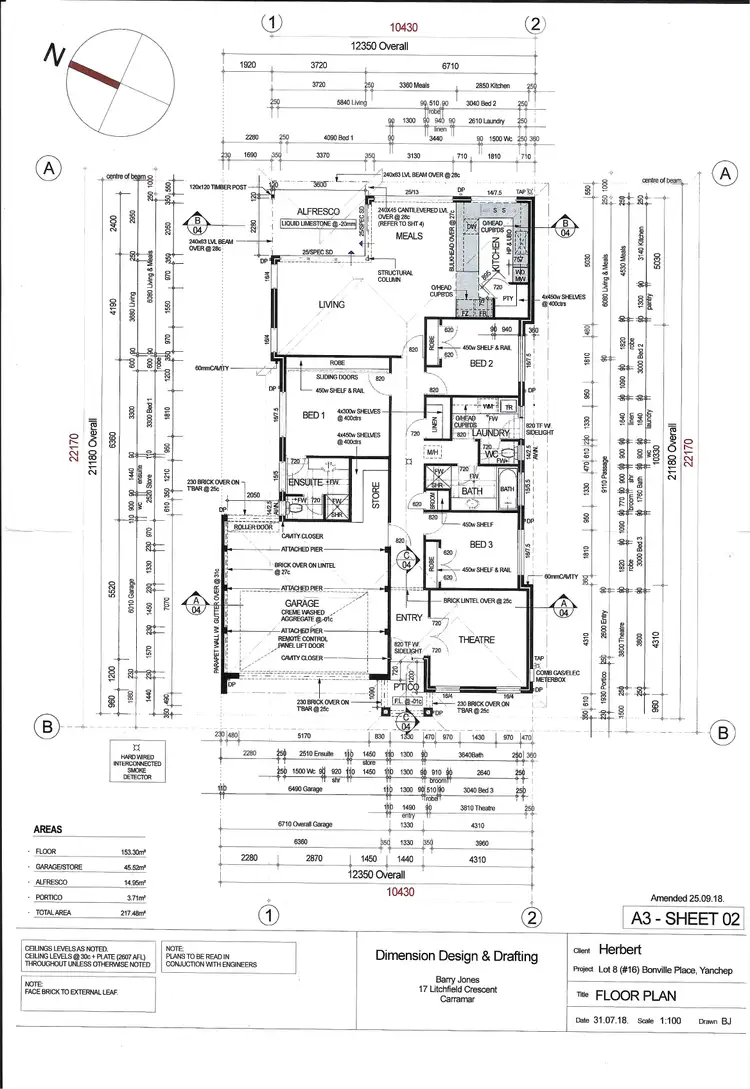 Floorplan of Homely house listing, 16 Bonville Place, Yanchep WA 6035