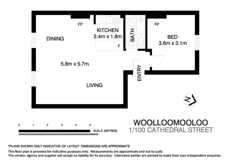 Floorplan of Homely apartment listing, 1/100 Cathedral Street, Woolloomooloo NSW 2011