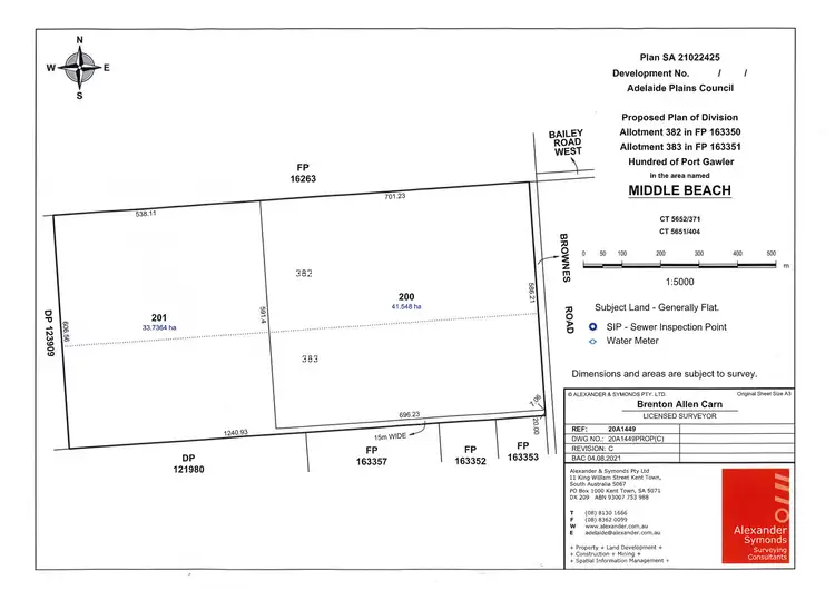 Floorplan of Homely land listing, LOT 382, 383 Brownes Road, Two Wells SA 5501