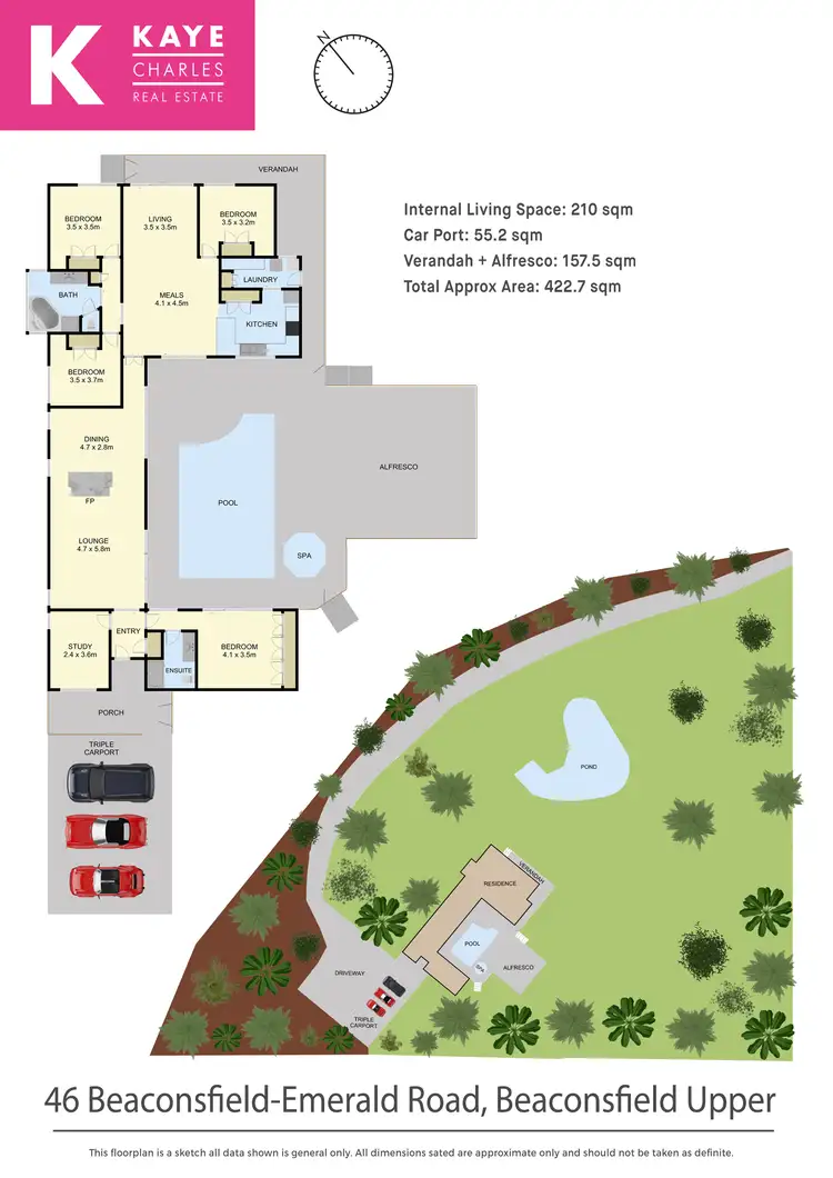 Floorplan of Homely house listing, 46 Beaconsfield-Emerald Road, Beaconsfield Upper VIC 3808