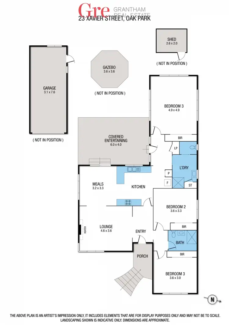 Floorplan of Homely house listing, 23 Xavier Street, Oak Park VIC 3046