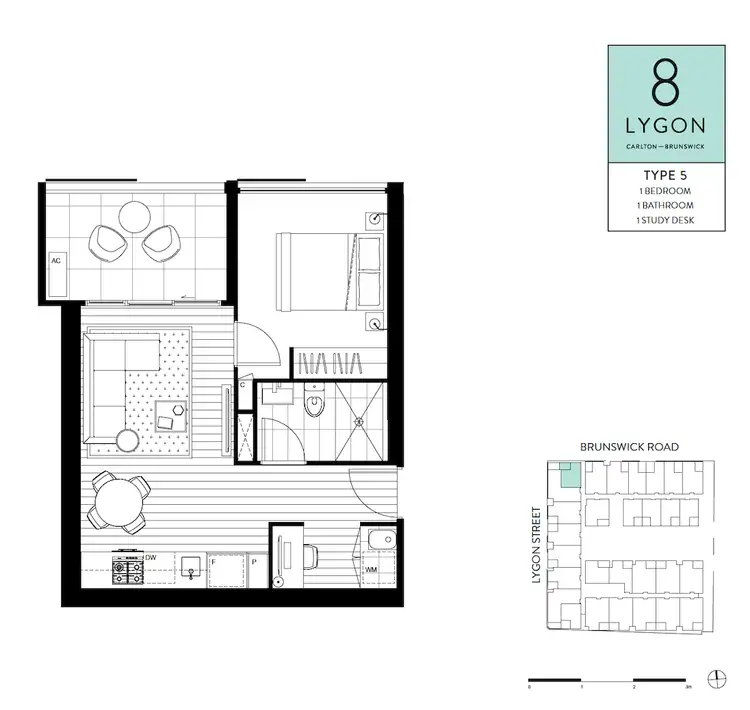 Floorplan of Homely apartment listing, 701/8 Lygon Street, Brunswick East VIC 3057