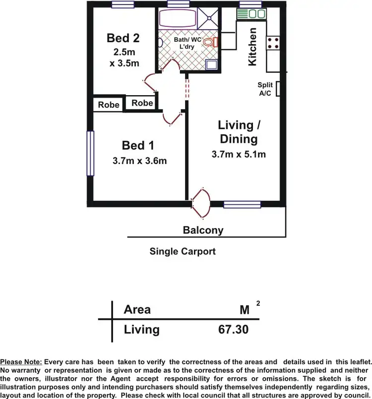 Floorplan of Homely unit listing, 8/10 Jeffrey Street, Brooklyn Park SA 5032