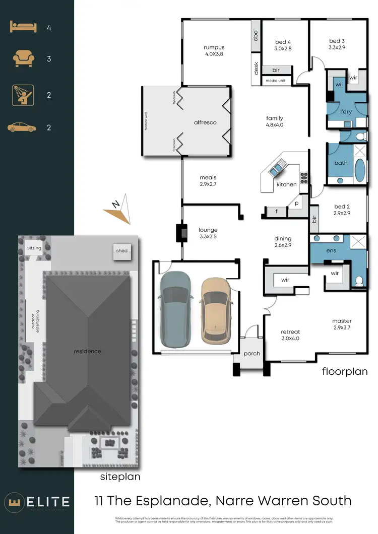 Floorplan of Homely house listing, 11 The Esplanade, Narre Warren South VIC 3805