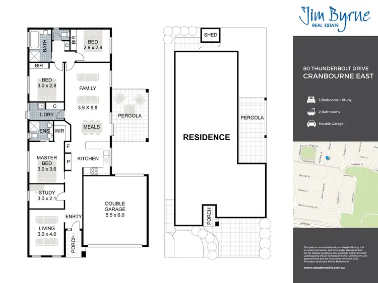 Floorplan of Homely house listing, 80 Thunderbolt Drive, Cranbourne East VIC 3977