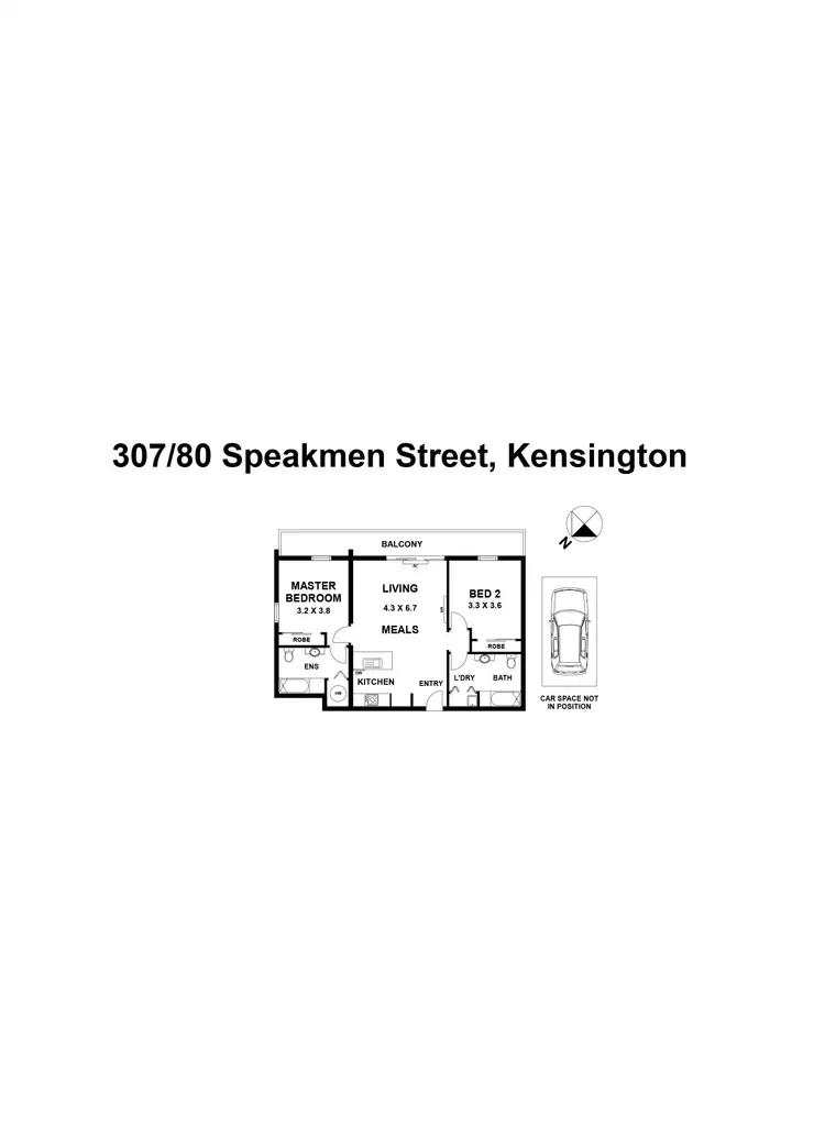 Floorplan of Homely apartment listing, 307/80 Speakmen Street, Kensington VIC 3031