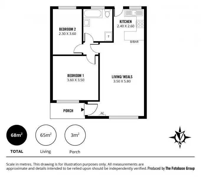 Floorplan of Homely unit listing, 2/22 Orient Road, Kensington Gardens SA 5068