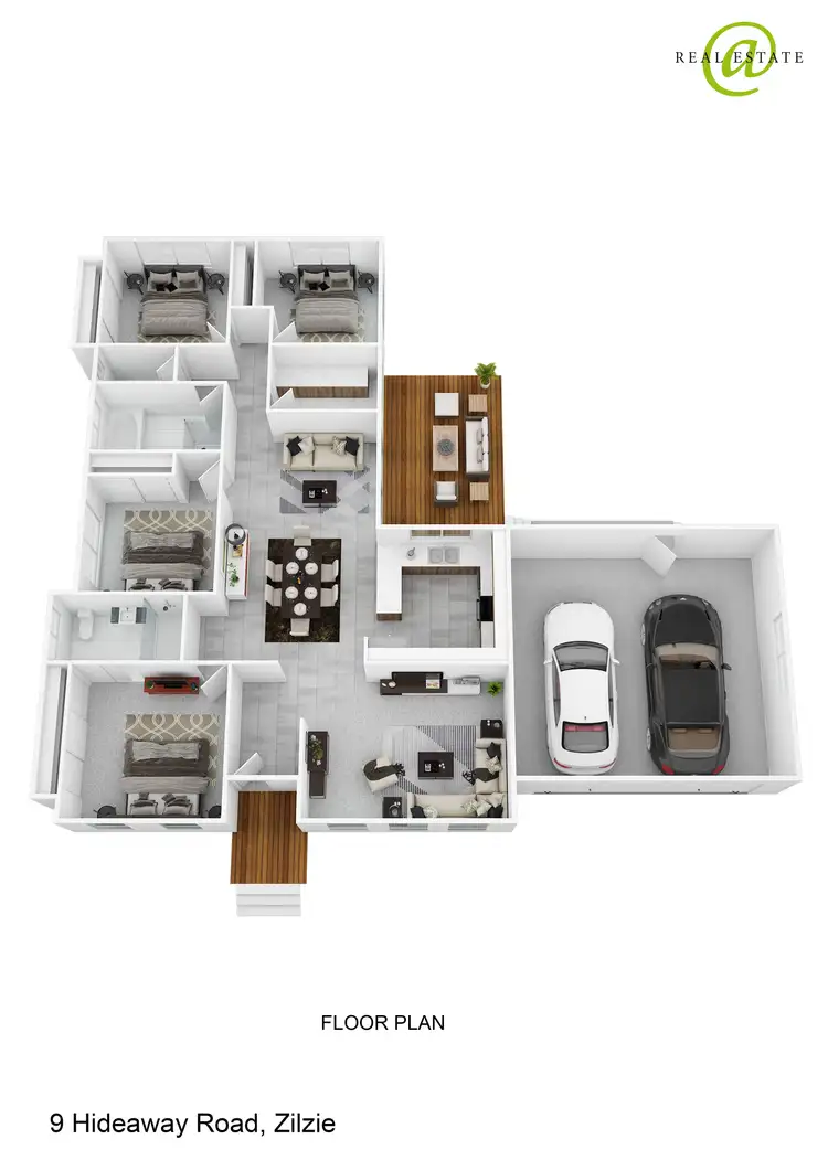 Floorplan of Homely house listing, 9 Hideaway Road, Zilzie QLD 4710