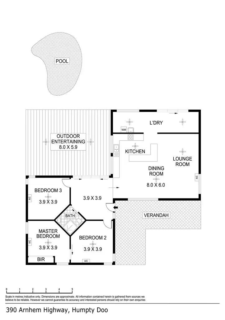 Floorplan of Homely house listing, 390 Arnhem Highway, Humpty Doo NT 836