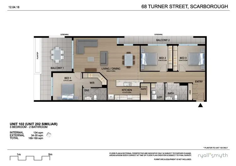 Floorplan of Homely unit listing, 6/68 Turner St, Scarborough QLD 4020