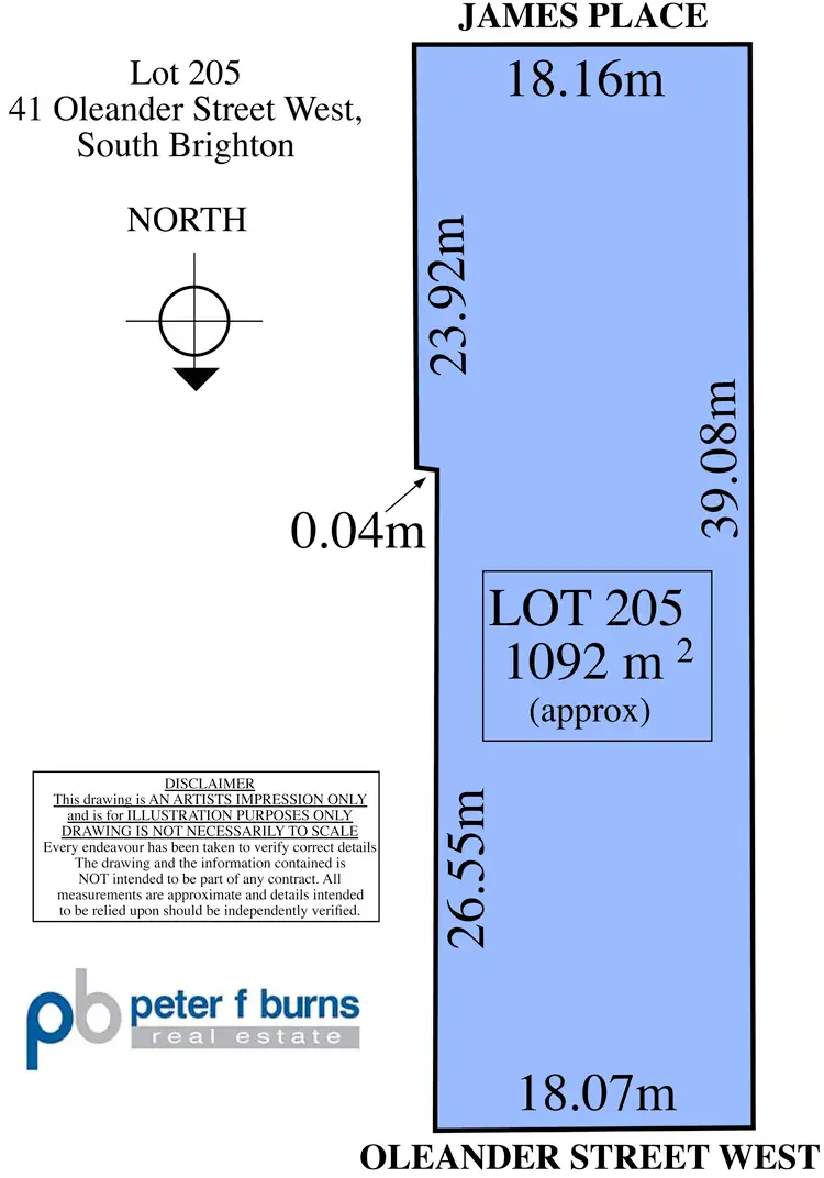 Floorplan of Homely land listing, 41 Oleander Street West, South Brighton SA 5048