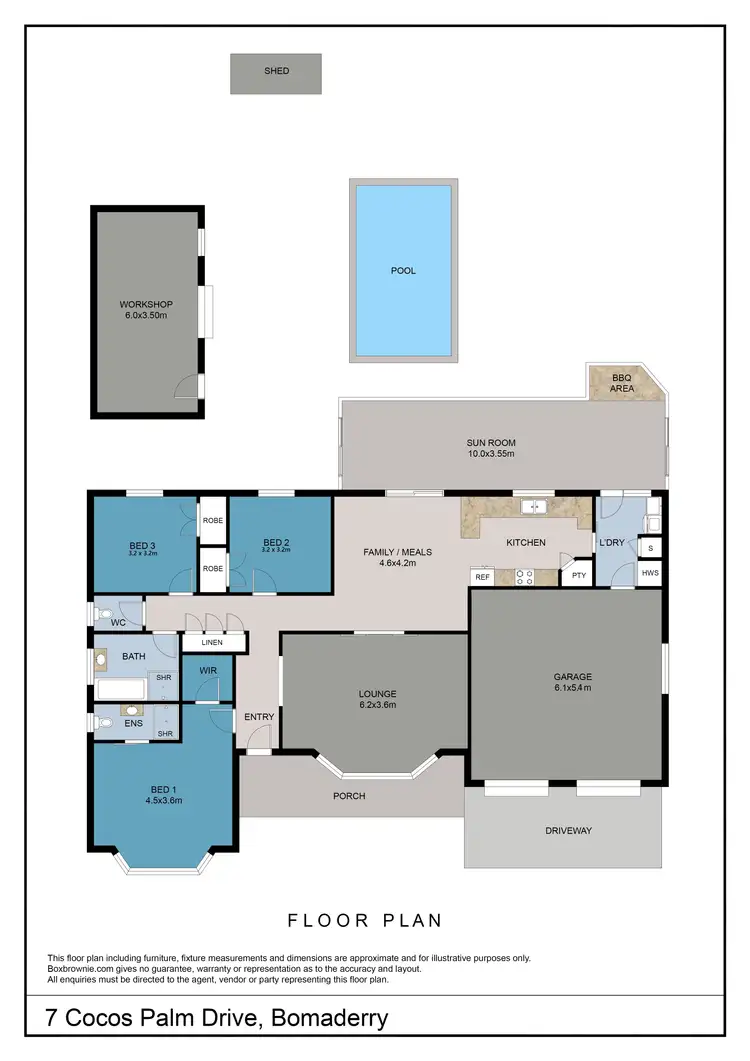 Floorplan of Homely house listing, 7 Cocos Palm Drive, Bomaderry NSW 2541