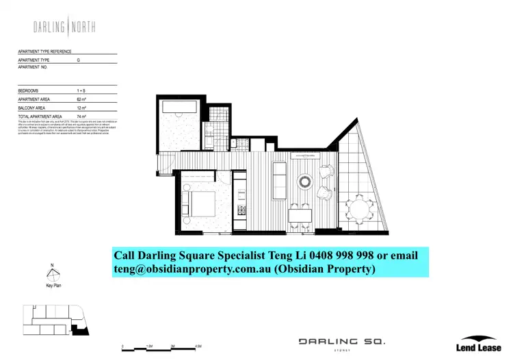 Floorplan of Homely apartment listing, 60 Hay Street, Sydney NSW 2000