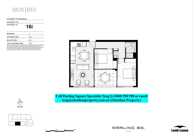 Floorplan of Homely apartment listing, 16I/60 Hay Street, Sydney NSW 2000