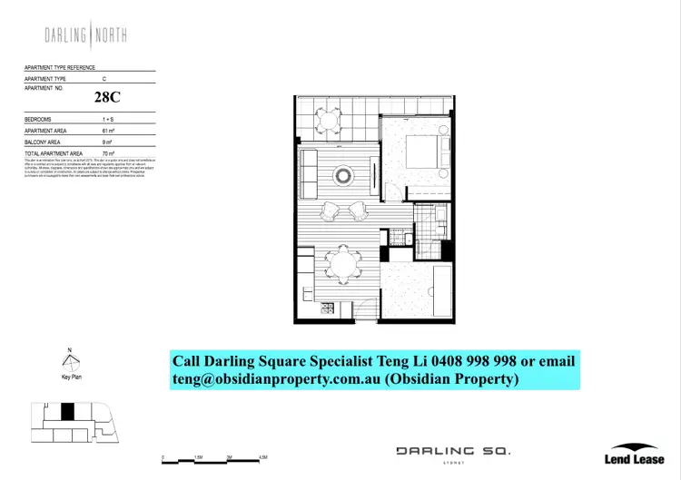 Floorplan of Homely apartment listing, 60 Hay Street, Sydney NSW 2000