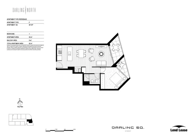 Floorplan of Homely apartment listing, Level 25/60 Tumbalong Boulevard, Haymarket NSW 2000