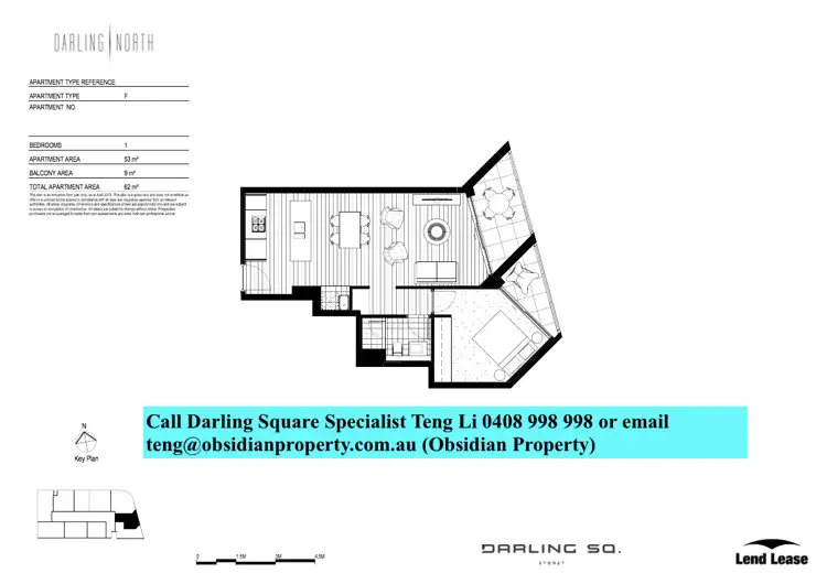 Floorplan of Homely apartment listing, 60 Tumbalong Boulevard, Haymarket NSW 2000