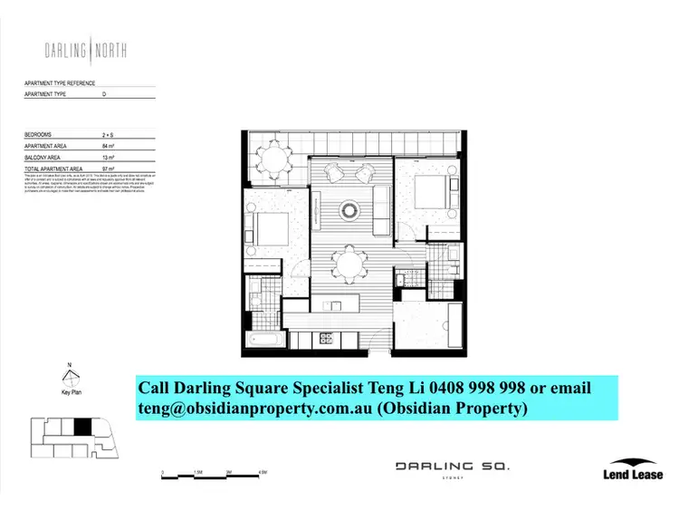 Floorplan of Homely apartment listing, 60 Tumbalong Boulevard, Haymarket NSW 2000