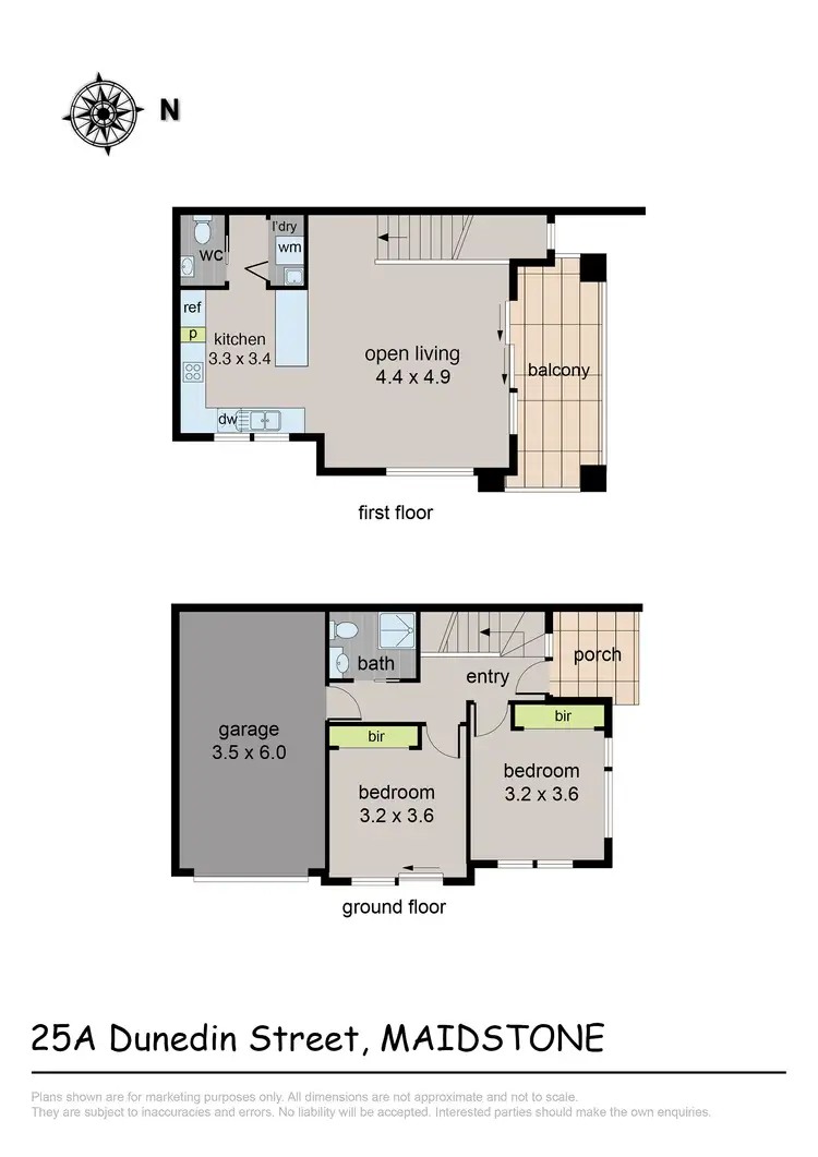 Floorplan of Homely townhouse listing, 25A Dunedin Street, Maidstone VIC 3012