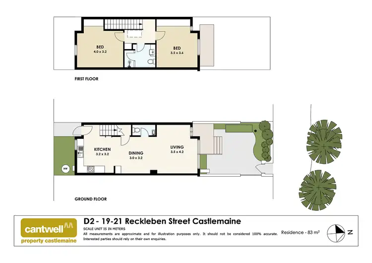 Floorplan of Homely townhouse listing, 19-21 Reckleben Street, Castlemaine VIC 3450
