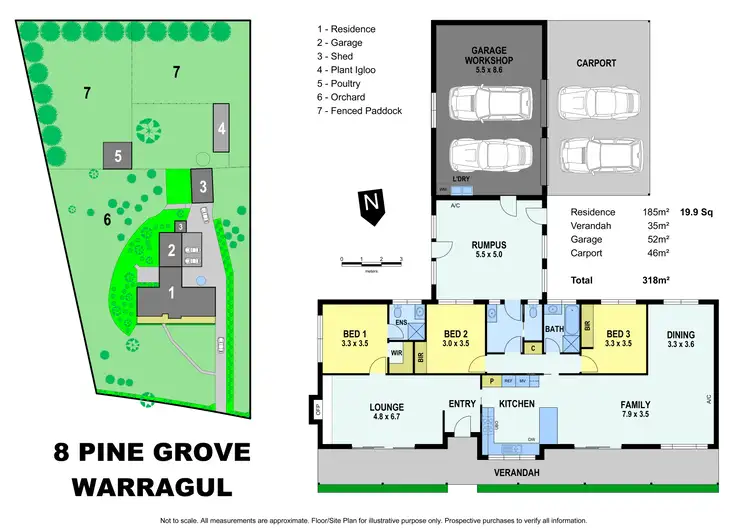 Floorplan of Homely house listing, 8 Pine Grove, Warragul VIC 3820