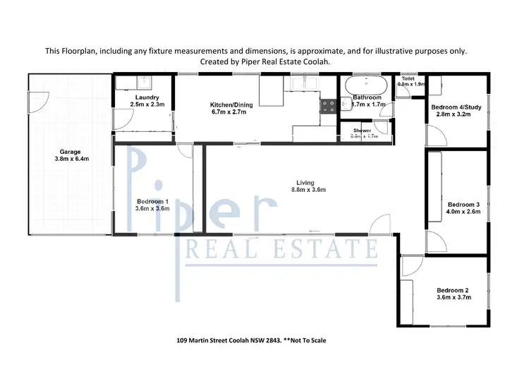 Floorplan of Homely house listing, 109 Martin Street, Coolah NSW 2843