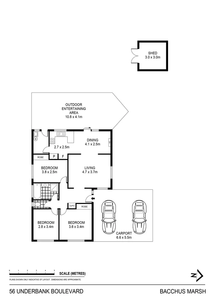 Floorplan of Homely house listing, 56 Underbank Boulevard, Bacchus Marsh VIC 3340