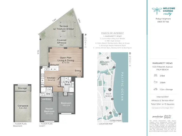 Floorplan of Homely unit listing, 1/23 Fifteenth Avenue, Palm Beach QLD 4221