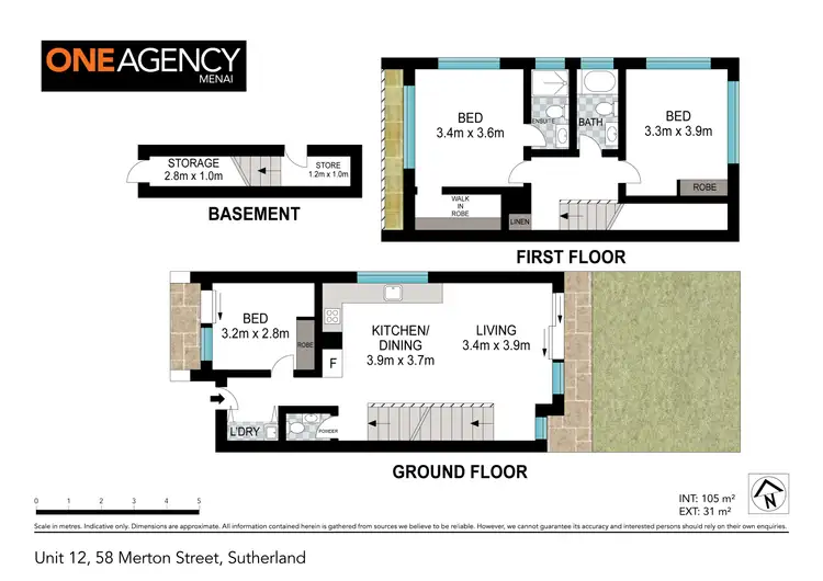 Floorplan of Homely townhouse listing, 12/58 Merton Street, Sutherland NSW 2232