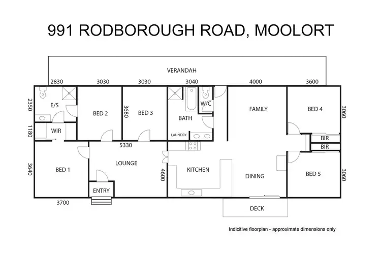 Floorplan of Homely rural property listing, 991 Rodborough Road, Moolort VIC 3465