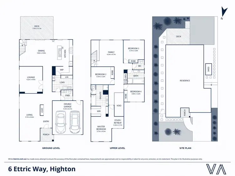 Floorplan of Homely house listing, 6 Ettric Way, Highton VIC 3216