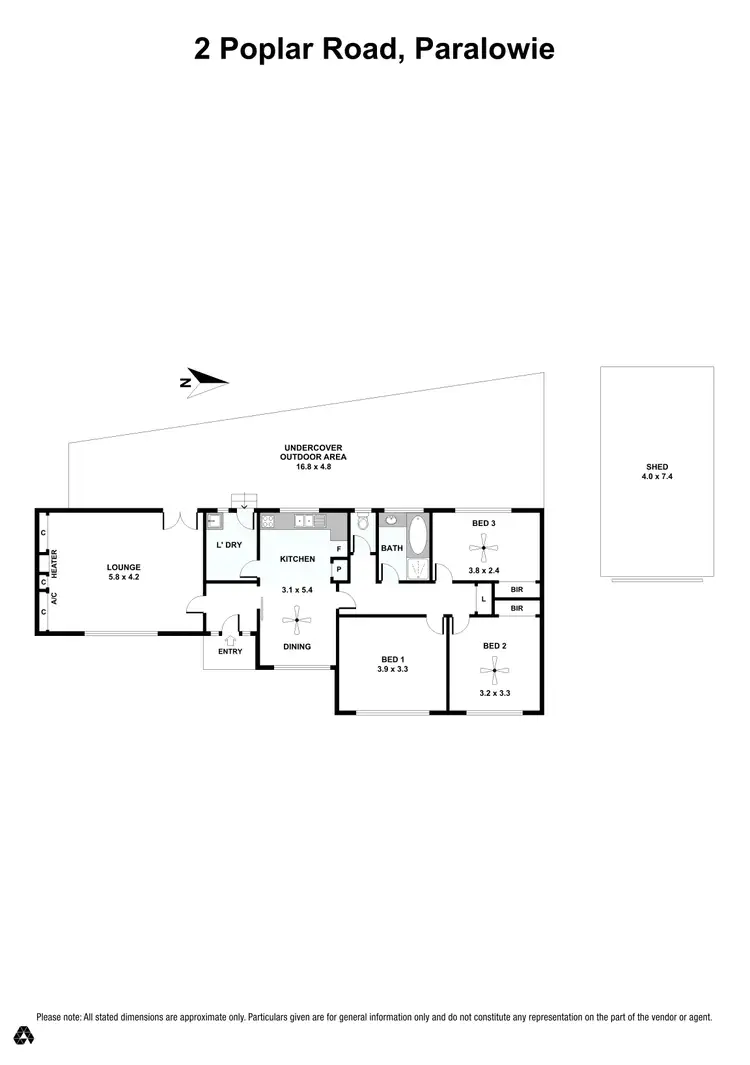 Floorplan of Homely house listing, 2 Poplar Road, Paralowie SA 5108