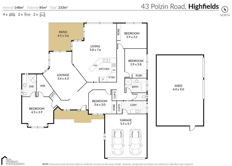 Floorplan of Homely house listing, 43 Polzin Road, Highfields QLD 4352