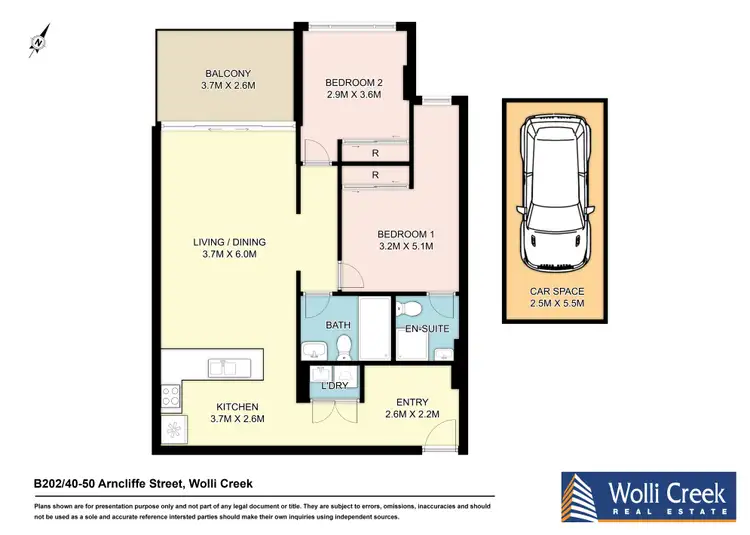 Floorplan of Homely apartment listing, B202/40-50 Arncliffe Street, Wolli Creek NSW 2205