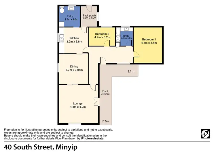 Floorplan of Homely house listing, 40 South Street, Minyip VIC 3392