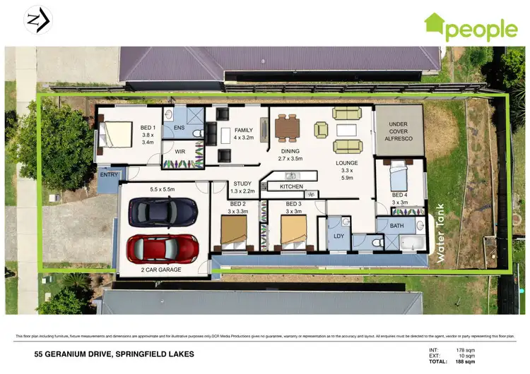 Floorplan of Homely house listing, 55 Geranium Drive, Springfield Lakes QLD 4300