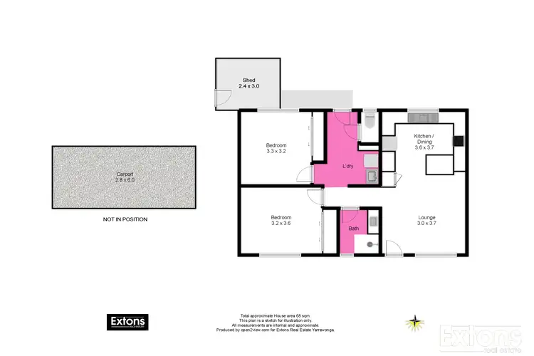 Floorplan of Homely unit listing, 4/66 ELY STREET, Yarrawonga VIC 3730